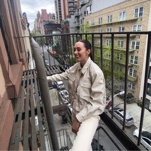 White Faux Leather Jacket